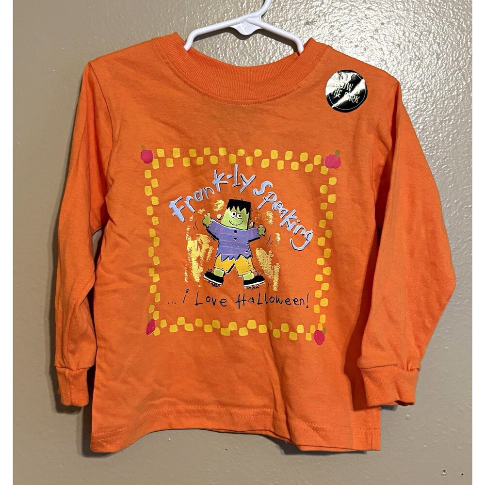 Holiday Editions Vintage Glow in the Dark Frankenstein Halloween 3T Orange Tee